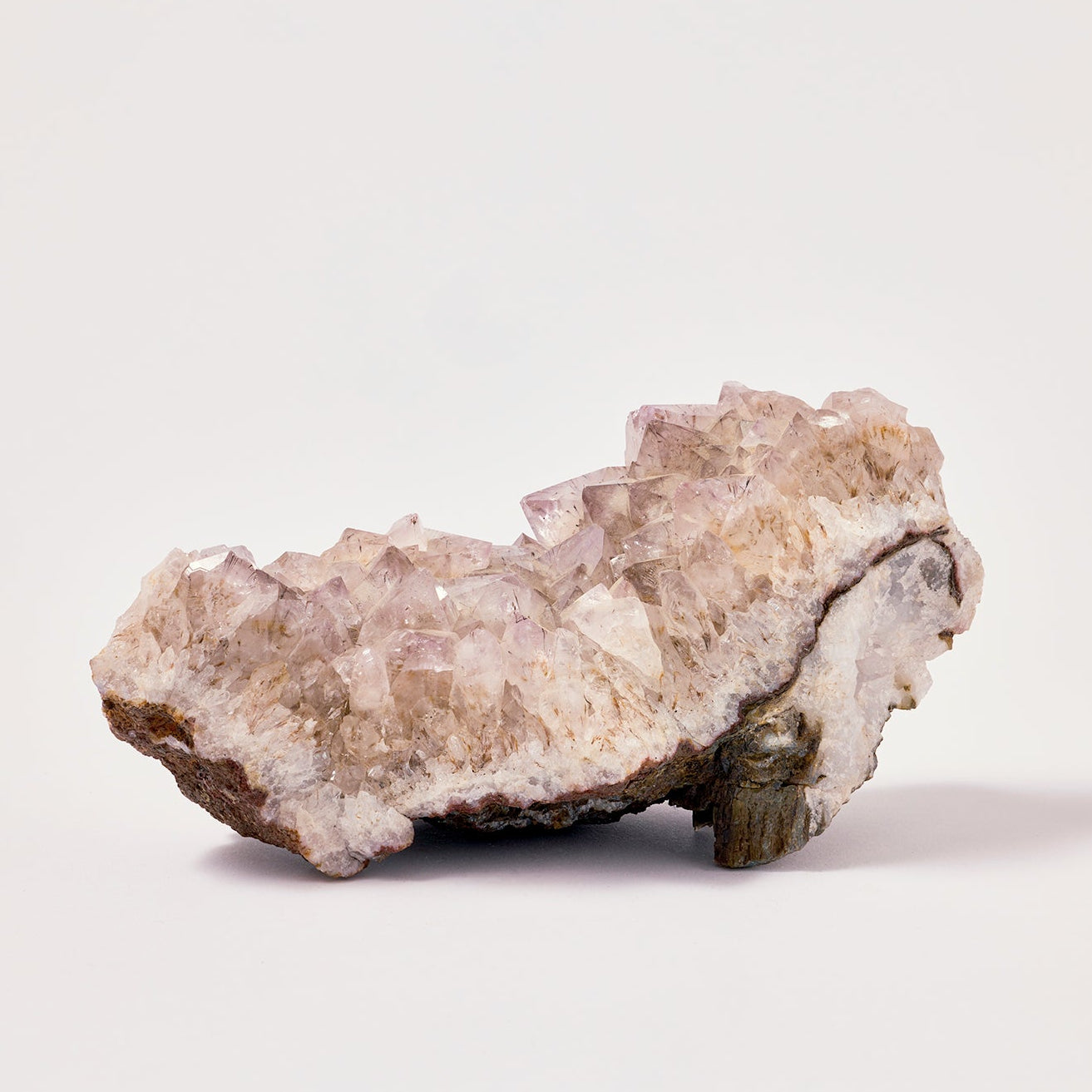 Mineral sample on a light gray background