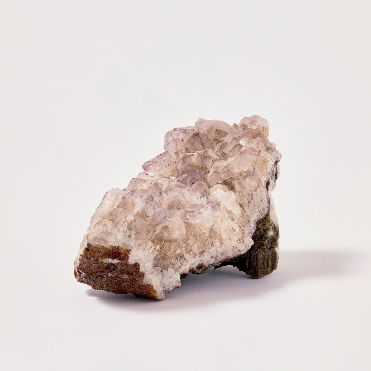 Crystal rock on a white background