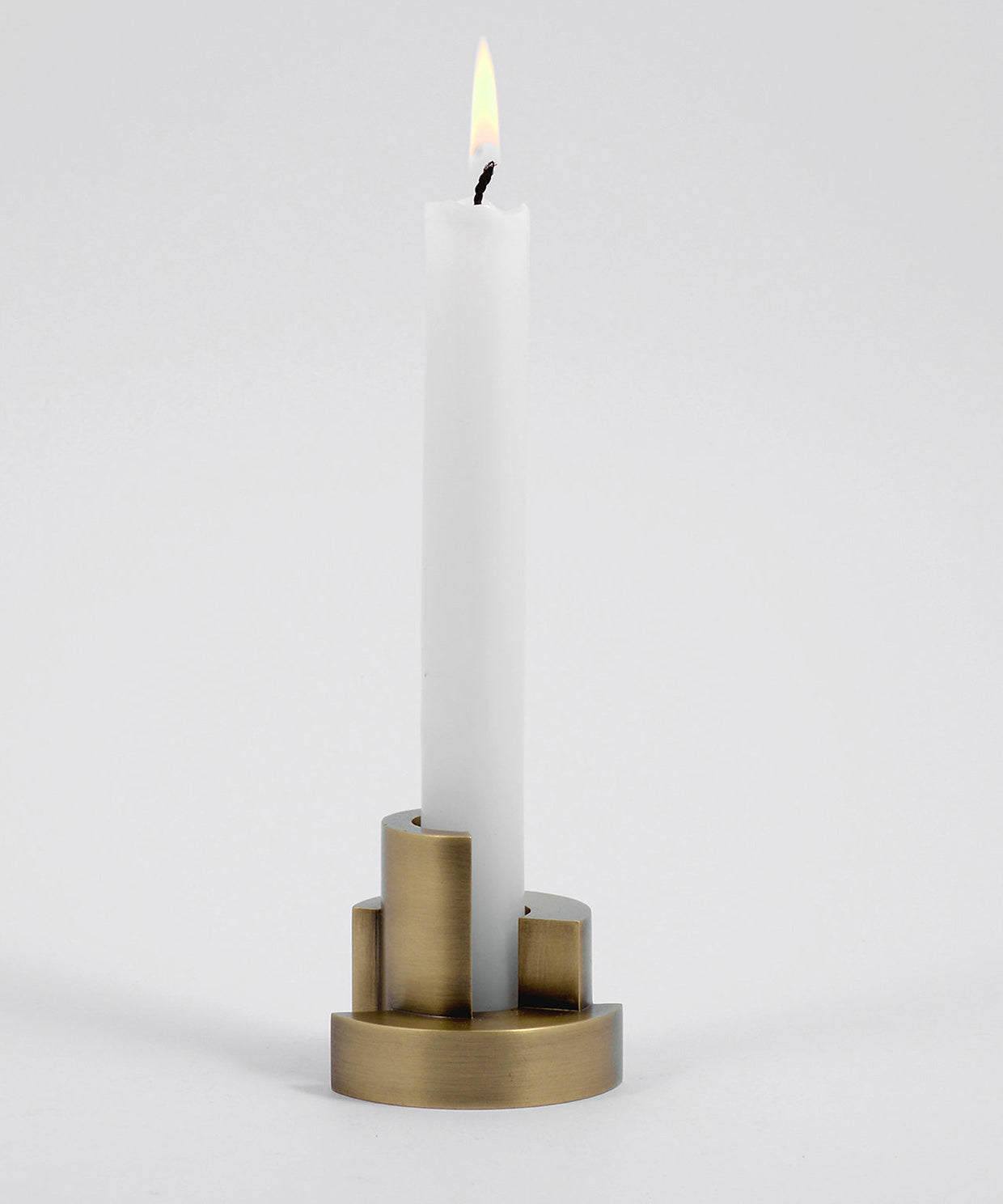 Brass circular candle holder