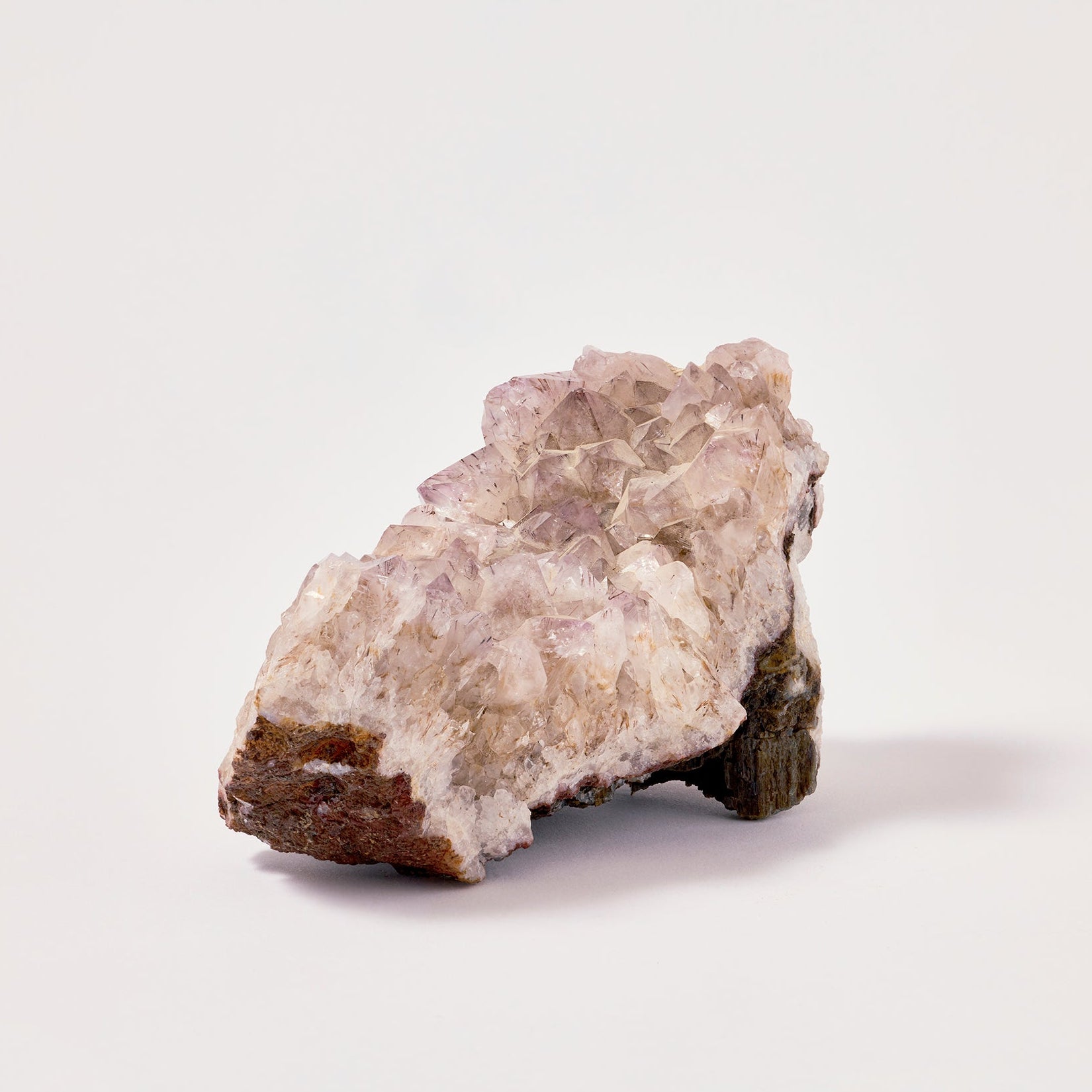 Crystal rock on a white background