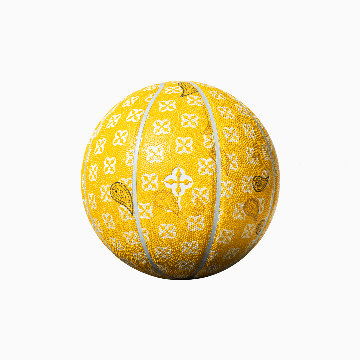 Spinning yellow basketball