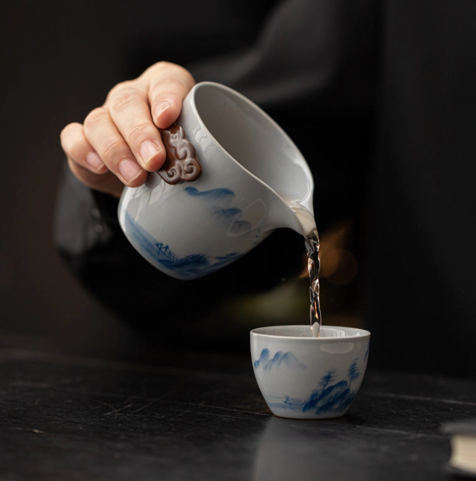 Hand-Painted Travel Teapot Gaiwan Set