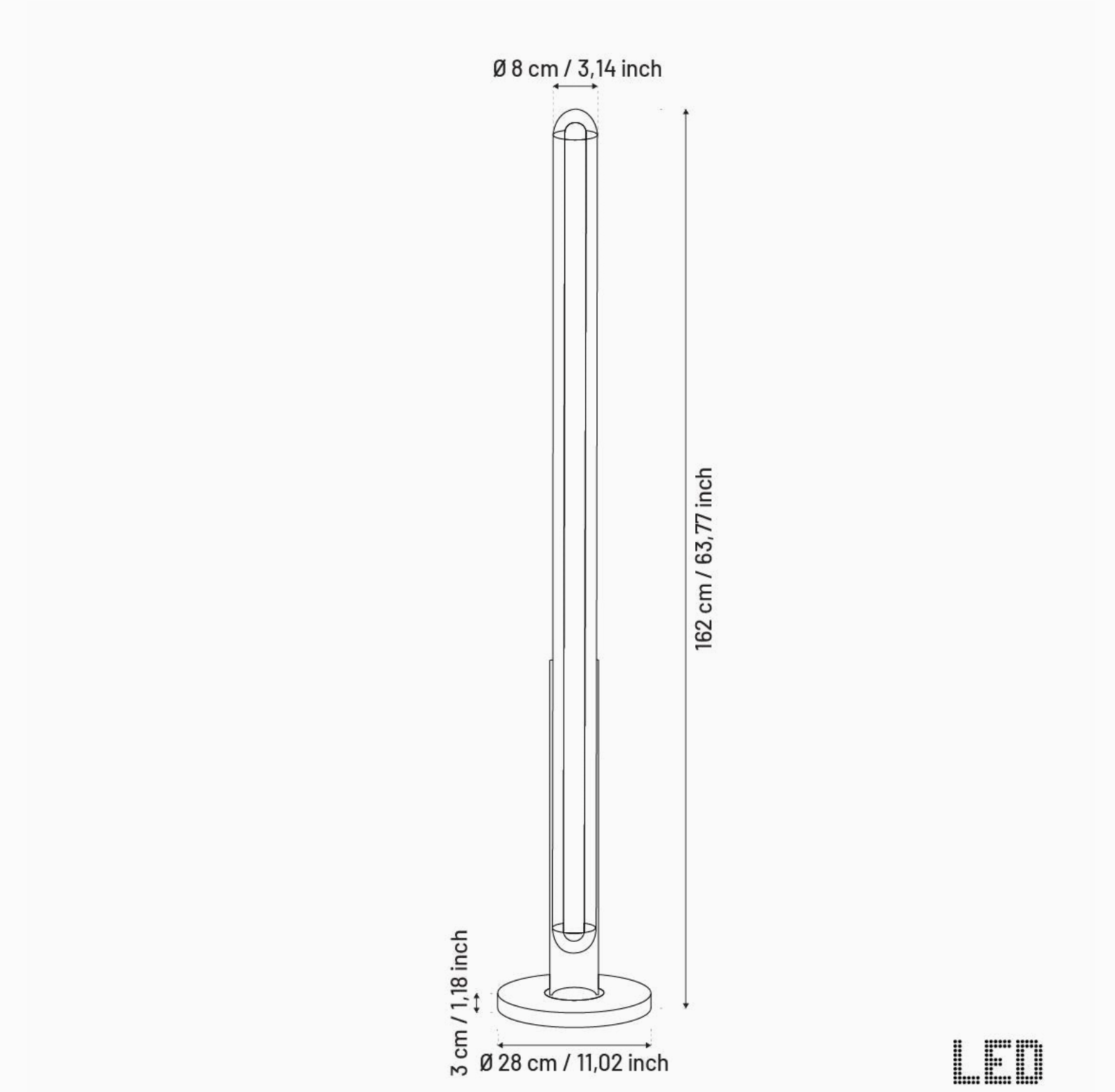 Horizon Transparent Floor Lamp