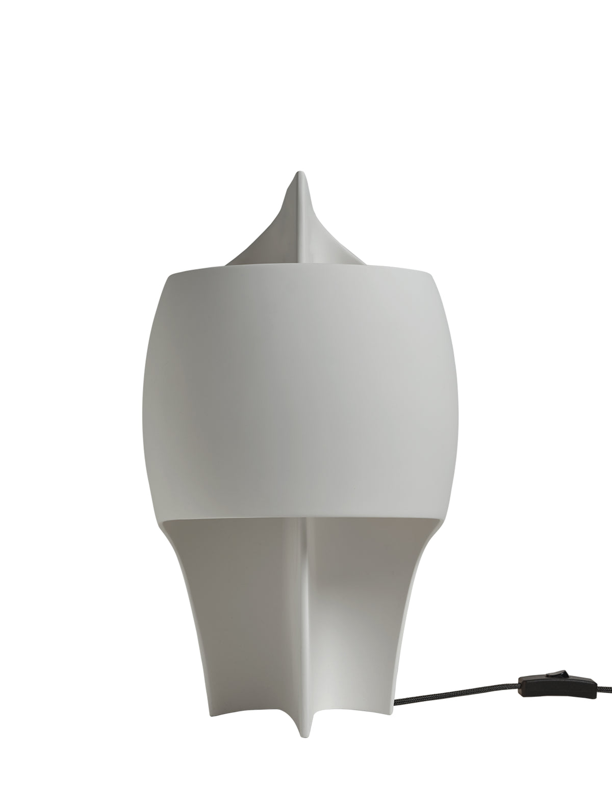 White wall-mounted lamp on a white background