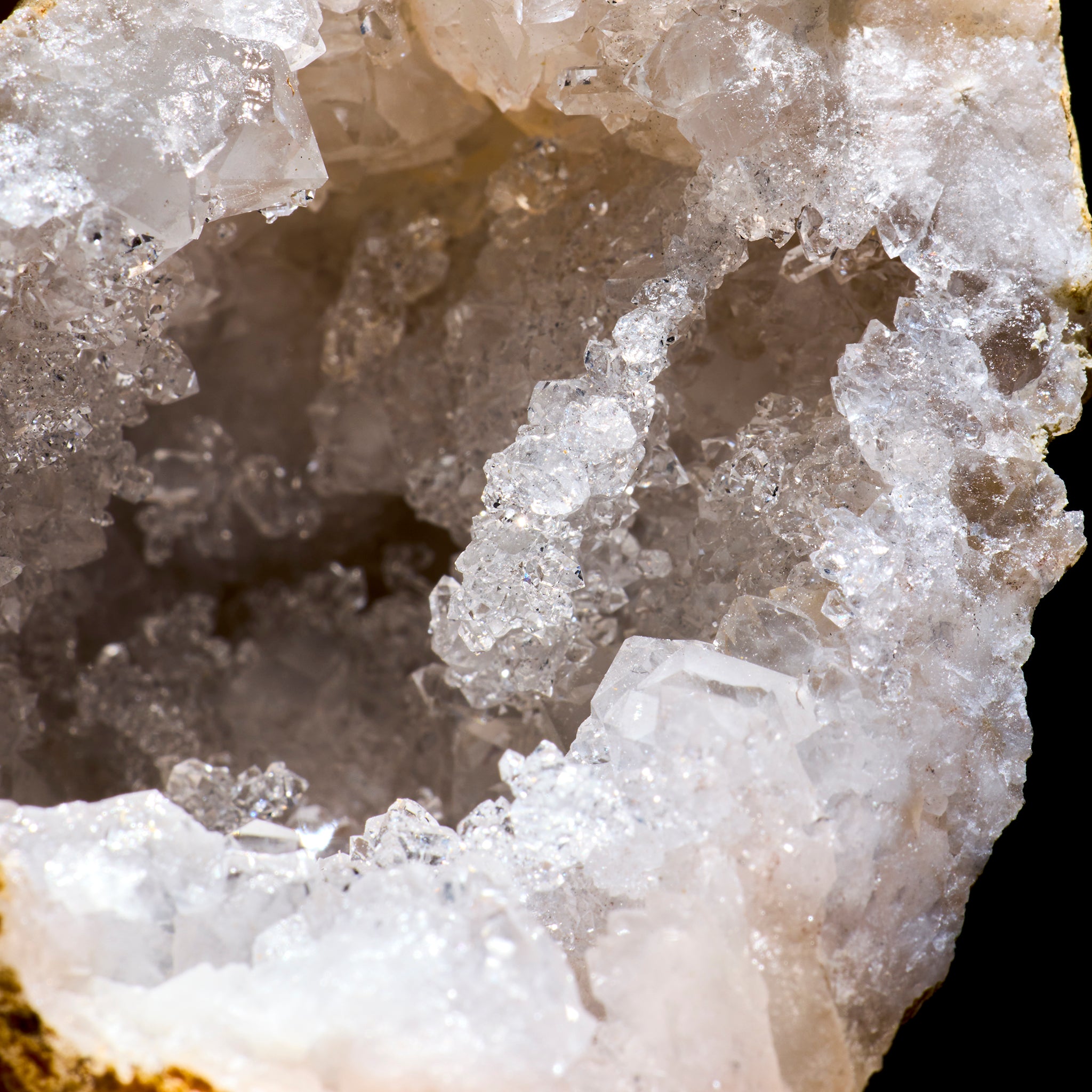 Close-up of a crystal formation with a clear background
