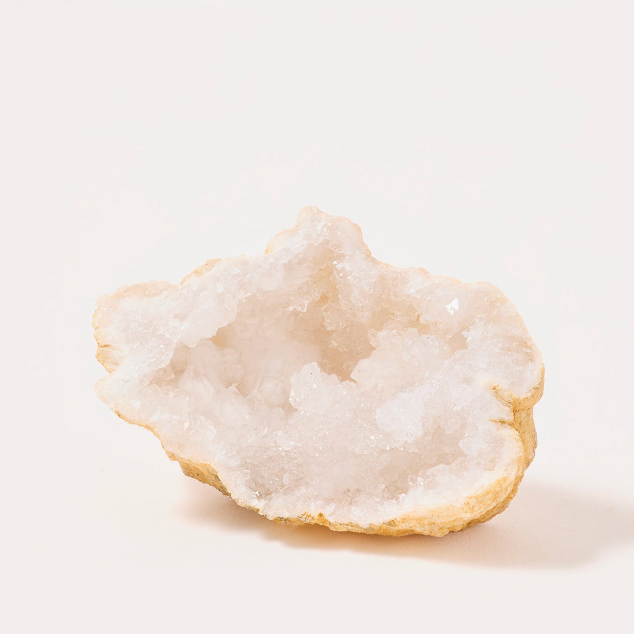 Geode crystal on a white background