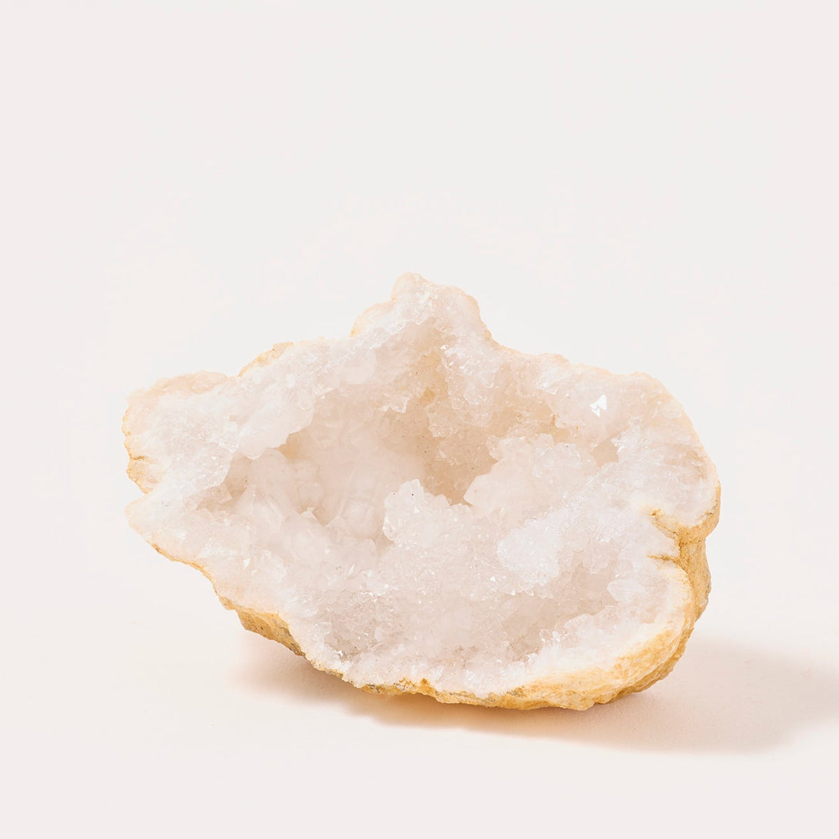 Geode crystal on a white background